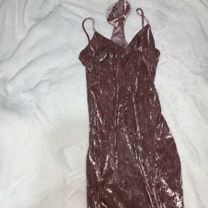 Charlotte Russe velvet spaghetti strap bodycon dress